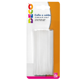 Colla per pistola mini - ø7mm - trasparente - lunghezza 10,0cm - cwr - conf. 12 stick