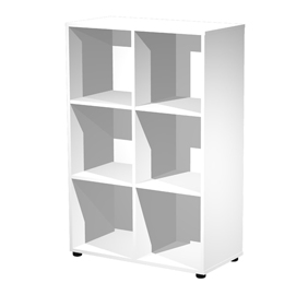 Contenitore maxi rainbow - 6 caselle a giorno - 80x40x120,6 cm - bianco - artexport