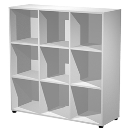 Contenitore maxi rainbow - 9 caselle a giorno - 119x40x120,6 cm - grigio - artexport