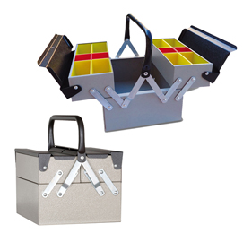 Cassetta portautensili - 3 scomparti - metallo - metalplus