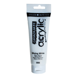 Colore acrilico fine graduate - 120 ml - bianco miscela - daler rowney