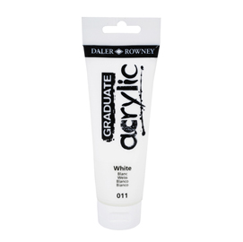 Colore acrilico fine graduate - 120 ml - bianco - daler rowney