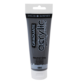 Colore acrilico fine graduate - 120 ml - grigio neutro - daler rowney