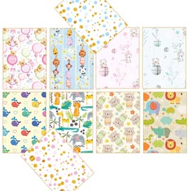 Carta regalo linea baby - fantasie assortite - 70x100cm - 100 fogli - kartos