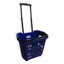 Cesto trolley antiurto 30lt blu printex