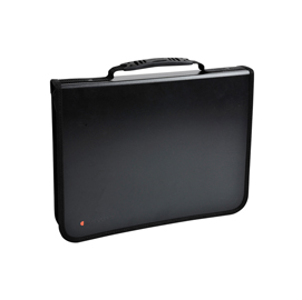 Conferenziere con meccaniscmo exafolder - ppl - 4 anelli  30 mm - nero - exacompata