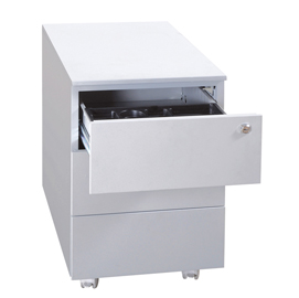 Cassettiere in metallo - 3 cassetti - 40x59x55 cm - grigio - bertesi