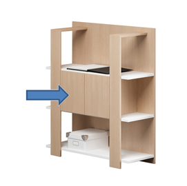 Coppia antine + paretine per libreria concept - 60x36,8 cm - rovere - artexport