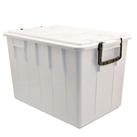 Contenitore foodbox con coperchio - 58x38x38 cm - 60 l - ppl riciclabile - bianco - mobil plastic