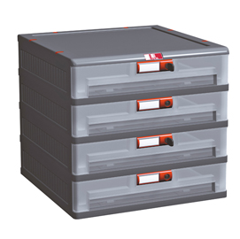 Cassettiera mopla 104 bis - pp - 4 cassetti - mobil plastic