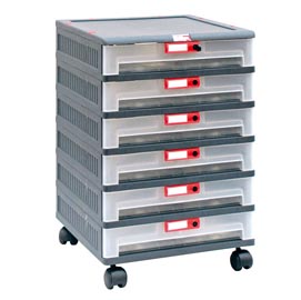 Cassettiera con ruote mopla 206r - pp - 6 cassetti - mobil plastic