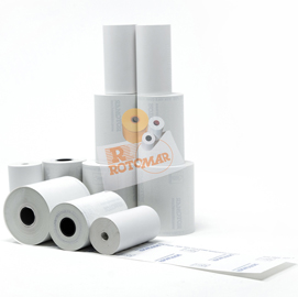 Carta termica - bpa free - 55 gr - 57 mm x 8,5 mt - per pos - rotomar - blister 12 rotoli
