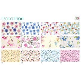 Carta regalo - raso - fiori - 70x100 cm - sadoch - scatola 100 fogli