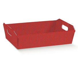 Cesto incollato 400x300x120mm lino rosso 38000 scotton