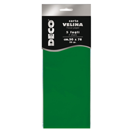 Carta velina - 20gr - 50x76cm - verde chiaro - 5 fogli - cwr