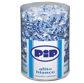 Caramelle confettate pip - alito bianco - barattolo 800 pezzi