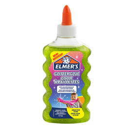 Colla glitterata liquida slime - verde - flacone 177 ml - elmer's newell
