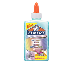 Colla liquida slime - verde acqua metallizzato - flacone 147 ml - elmer's newell