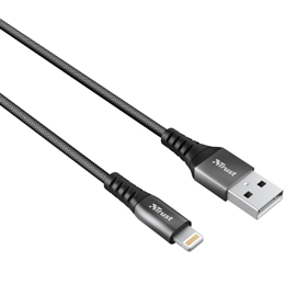 Cavo extrastrong da usb a lightning - 1 mt - nero - trust