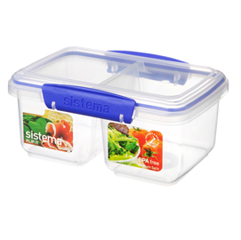 Contenitore a due scomparti in pp per alimenti klip it - 0,5/0,5 l - pengo