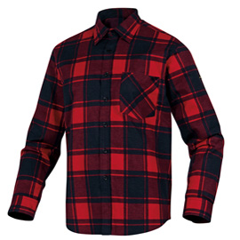 Camicia da lavoro ruby - in flanella di cotone - tg. Xl - rosso / nero - deltaplus