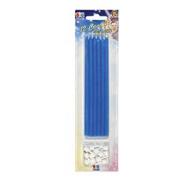 Candeline matite - 15 cm - celeste - big party - conf.12 pezzi