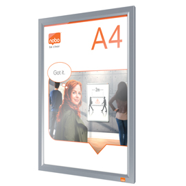 Cornice impression pro - a clip - a4 - alluminio - nobo