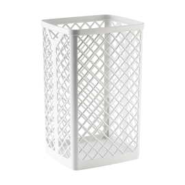 Cestino gettacarta 510 bianco listellato capacita' lt.35 a51001 mar plast