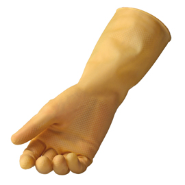Coppia di guanti in lattice non felpato r92 - tg xl - giallo - reflexx