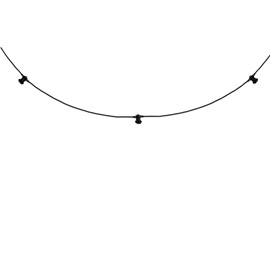 Catenaria party night - 10 attacchi e27 - cavo nero - 10 m - velamp