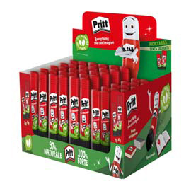 Colla stick - 22 gr - 43 gr - pritt - display 54 pezzi
