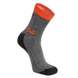 Calze corte giady - taglia unica - grigio/arancio - u-power - conf. 2 pezzi