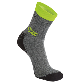 Calze corte giady - taglia unica - grigio/giallo - u-power - conf. 2 pezzi