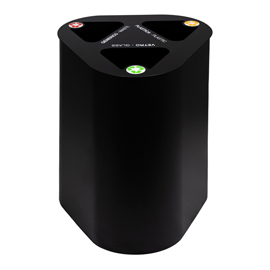 Contenitore - con 3 portasacco da 25 l - metallo verniciato - nero - laminart