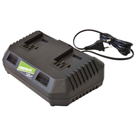 Caricabatteria doppio - 20 v - 2 ah rapido - per attrezzi 4355 - verdemax