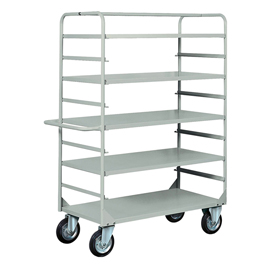 Carrello da lavoro - 4 piani estraibili - 132 x 67 x 177 cm - 450 kg - grigio - tecnotelai