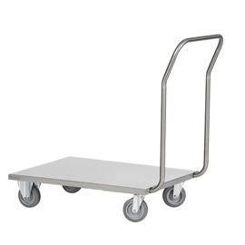 Carrello da lavoro - con pianale - 60 x 90 x 97cm - acciaio inox aisi 304 - grigio - tecnotelai