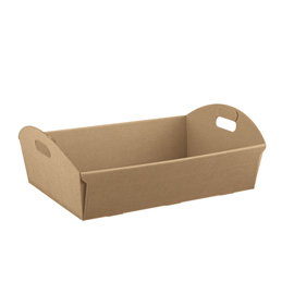 Cesto - 32 x 22 x 8,5 cm - cartone onda - avana - scotton