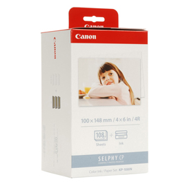 Canon - carta fotografica - 100 x 148mm, 108 fogli con inchiostro, kp108ip