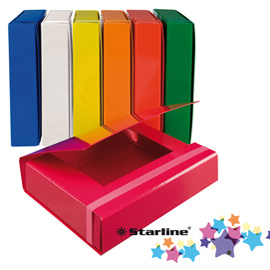 Cartella progetto - con elastico - dorso 7 cm - bianco - starline