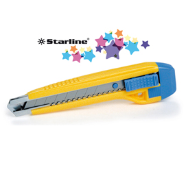 Cutter con bloccalama premium - 18 mm - 2 lame incluse - starline