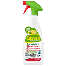 Disinfettante sgrassatore - disinfettante - virucida - limone - trigger da 650 ml - citrosil