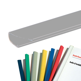 Dorsetti triangolari per rilegatura - 11 mm - grigio - fellowes - scatola 30 pezzi