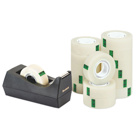 Dispenser c38 per nastri fino a 33 mt - 14 rotoli scotch® magic™ 900 inclusi - nero - scotch®