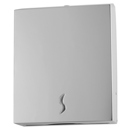 Distributore asciugamani piegati brinox - 28x10,2x36,5 cm - acciaio inox - capacità 400 fogli - grigio - medial international
