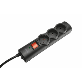 Dispositivo di protezione da sovratensione con interruttore - 3 prese - trust