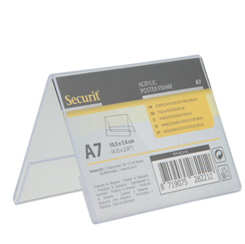 Display a v in plastica - 7,8x10,6x6,7 cm (a7) - securit