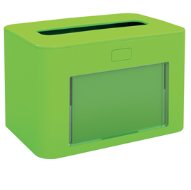 Dispenser personalizzabile per tovaglioli interfogliati - verde - papernet
