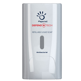Dispenser antibatterico sapone liquido e gel defend tech - papernet