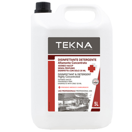 Disinfettante detergente - per superfici - super concentrato - 5 lt - tekna